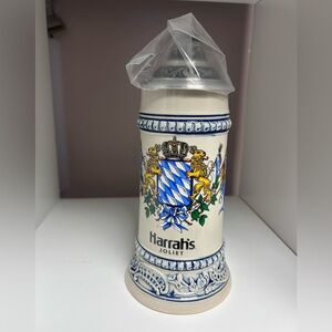 Blue and White Ceramic Stein